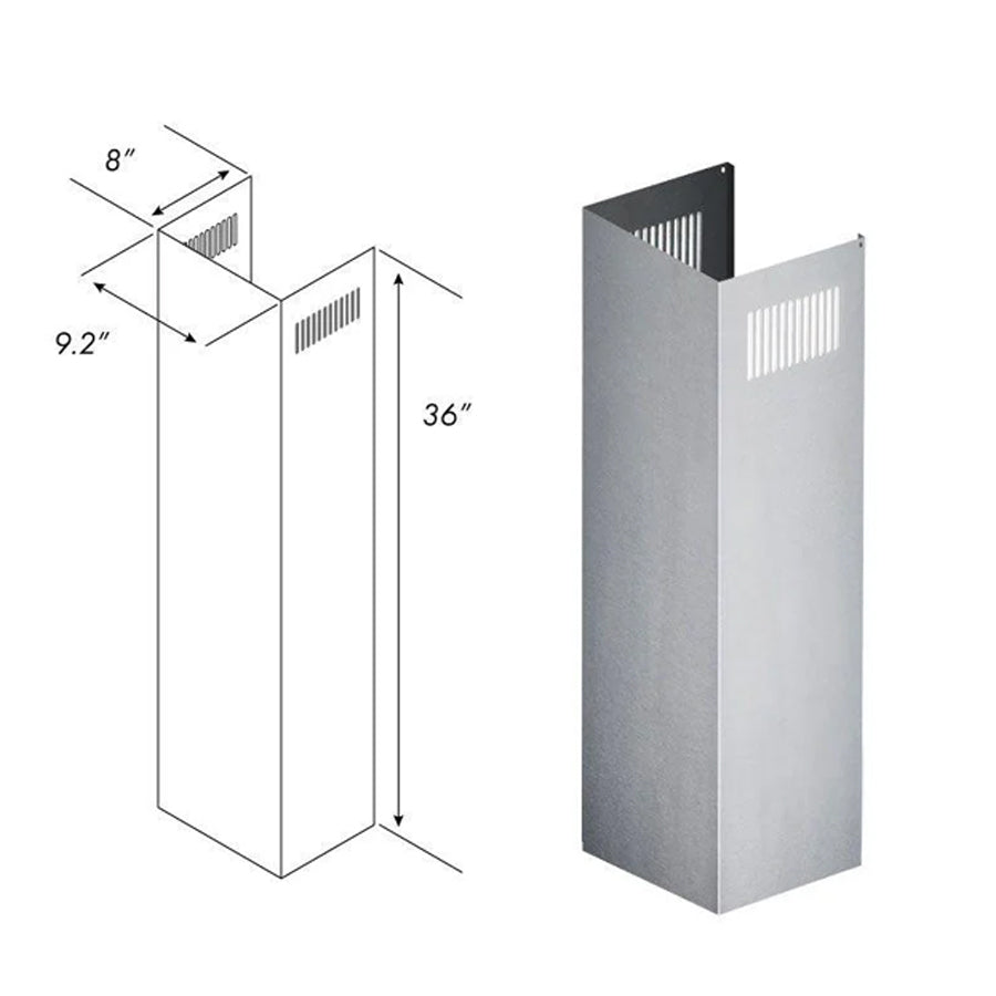 ZLINE 1-36 in. Chimney Extension for 9 ft. to 10 ft. Ceilings (1PCEXT-KB/KL2/KL3)