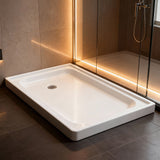 Shower Tray - Left Drain Single Threshold - Acrylic and Fiberglass - 60 X 32 X 5.5