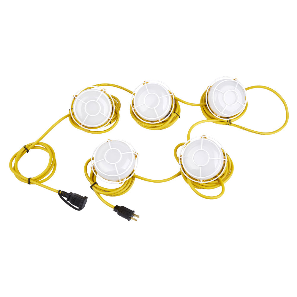 LED String Work Lights With Cage