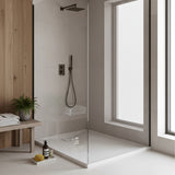 SMC / Solid Surface Shower Base Tray 60" × 32" - with Side Drain Hole, Drain Cover & Waste