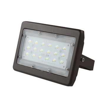 30W LED Flood Light - 100W Equivalent - Flood Mount - 3750 Lumens - 5700K Bronze Finish Exterior Security Lights