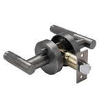 Ivanees Heavy Duty Privacy Leverset in Brushed Gun Metal Finish with Concealed Screws