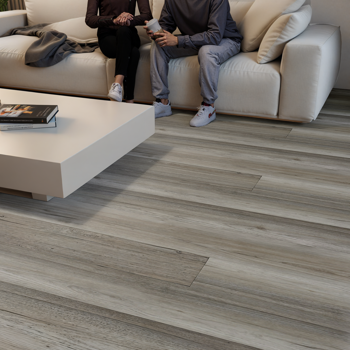 SPC Rigid Core Plank Malibu Flooring, 9" x 60" x 6.5mm, 22 mil Wear Layer