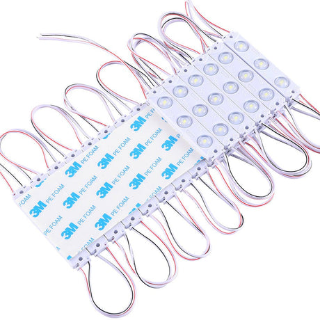 1W LED Module Lights For Signs - DC 12V - 3 LEDs/Mod - Pure White - 7000K - UL Listed - BUILDMYPLACE