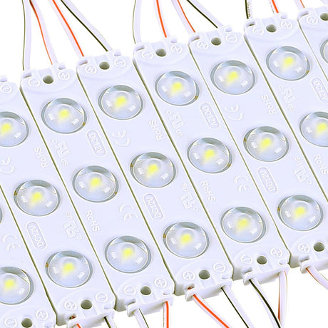 1W LED Module Lights For Signs - DC 12V - 3 LEDs/Mod - Pure White - 7000K - UL Listed - BUILDMYPLACE