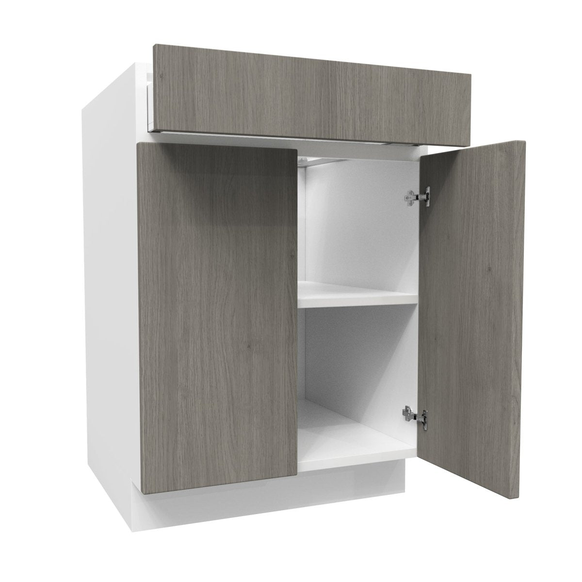 2 Door Base Cabinet| Matrix Silver | 24W x 34.5H x 24D - BUILDMYPLACE