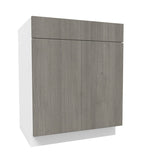 2 Door Base Cabinet| Matrix Silver | 27W x 34.5H x 24D - BUILDMYPLACE