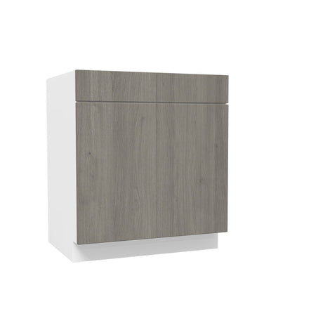 2 Door Base Cabinet| Matrix Silver | 30W x 34.5H x 24D - BUILDMYPLACE