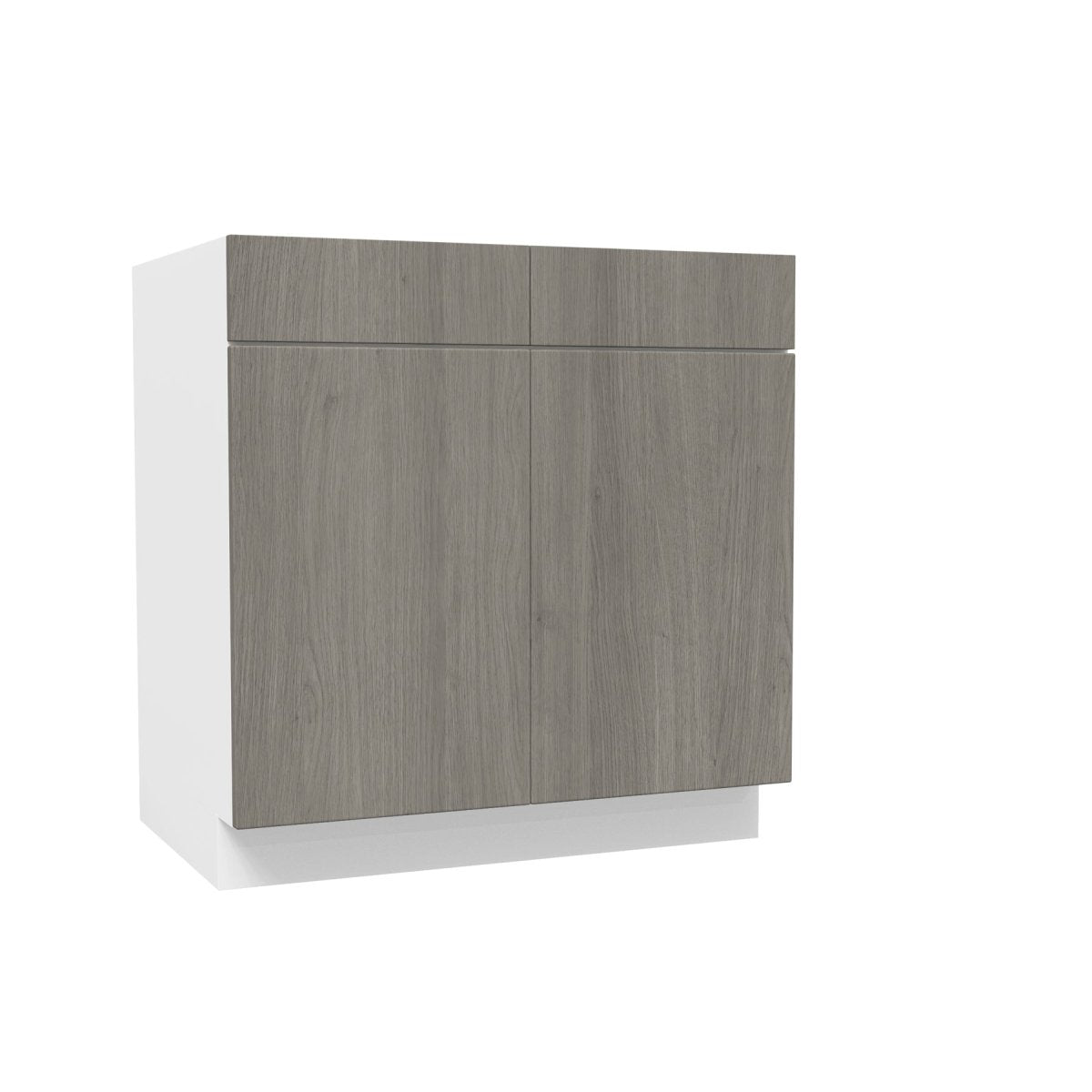 2 Door Base Cabinet| Matrix Silver | 33W x 34.5H x 24D - BUILDMYPLACE