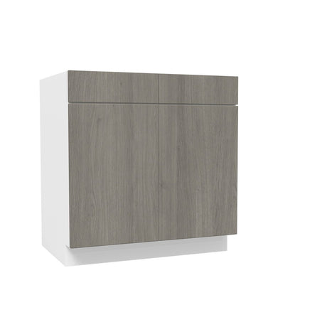 2 Door Base Cabinet| Matrix Silver | 33W x 34.5H x 24D - BUILDMYPLACE