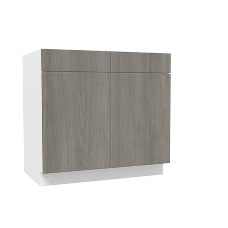 2 Door Base Cabinet| Matrix Silver | 36W x 34.5H x 24D - BUILDMYPLACE