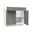 2 Door Base Cabinet| Matrix Silver | 36W x 34.5H x 24D - BUILDMYPLACE