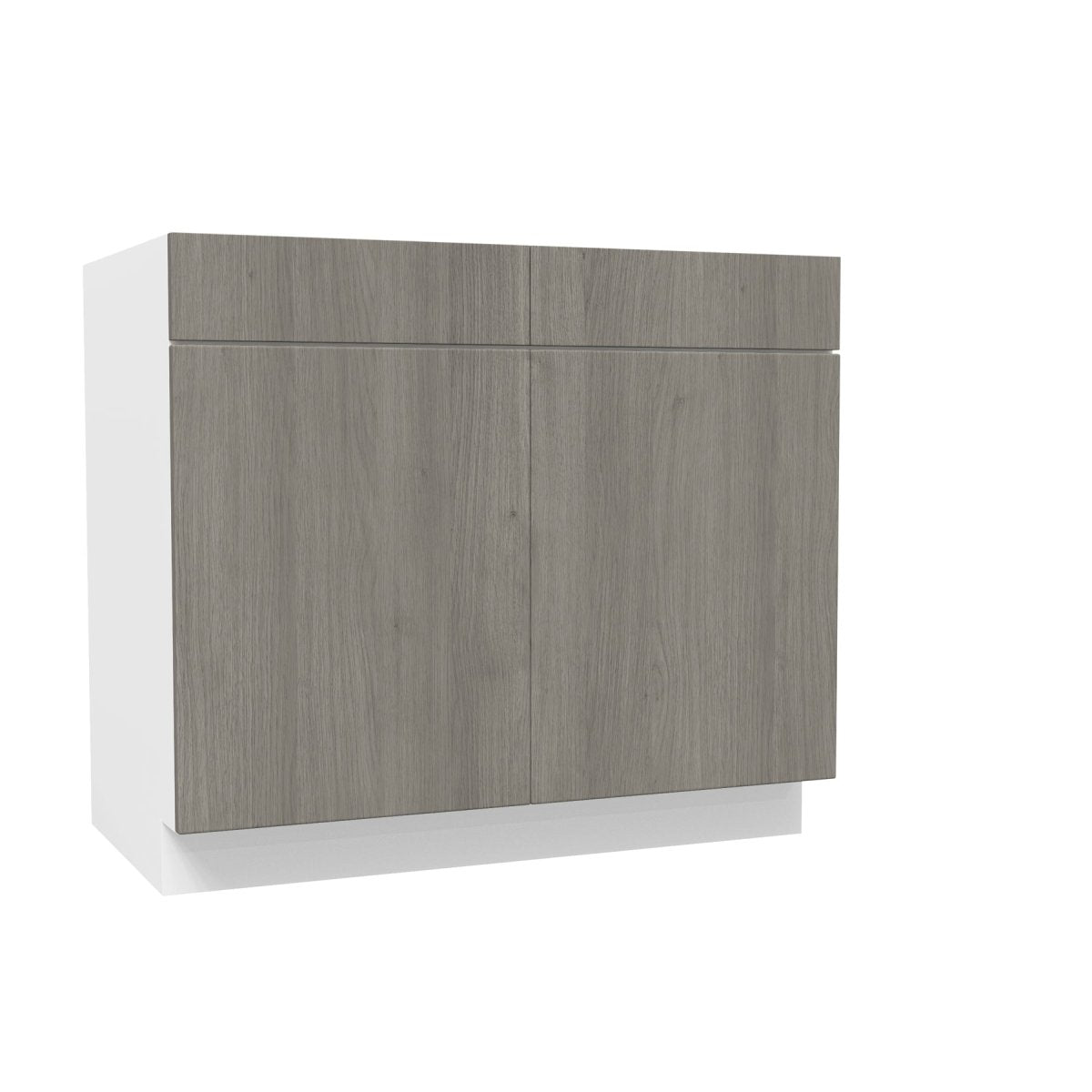 2 Door Base Cabinet| Matrix Silver | 39W x 34.5H x 24D - BUILDMYPLACE