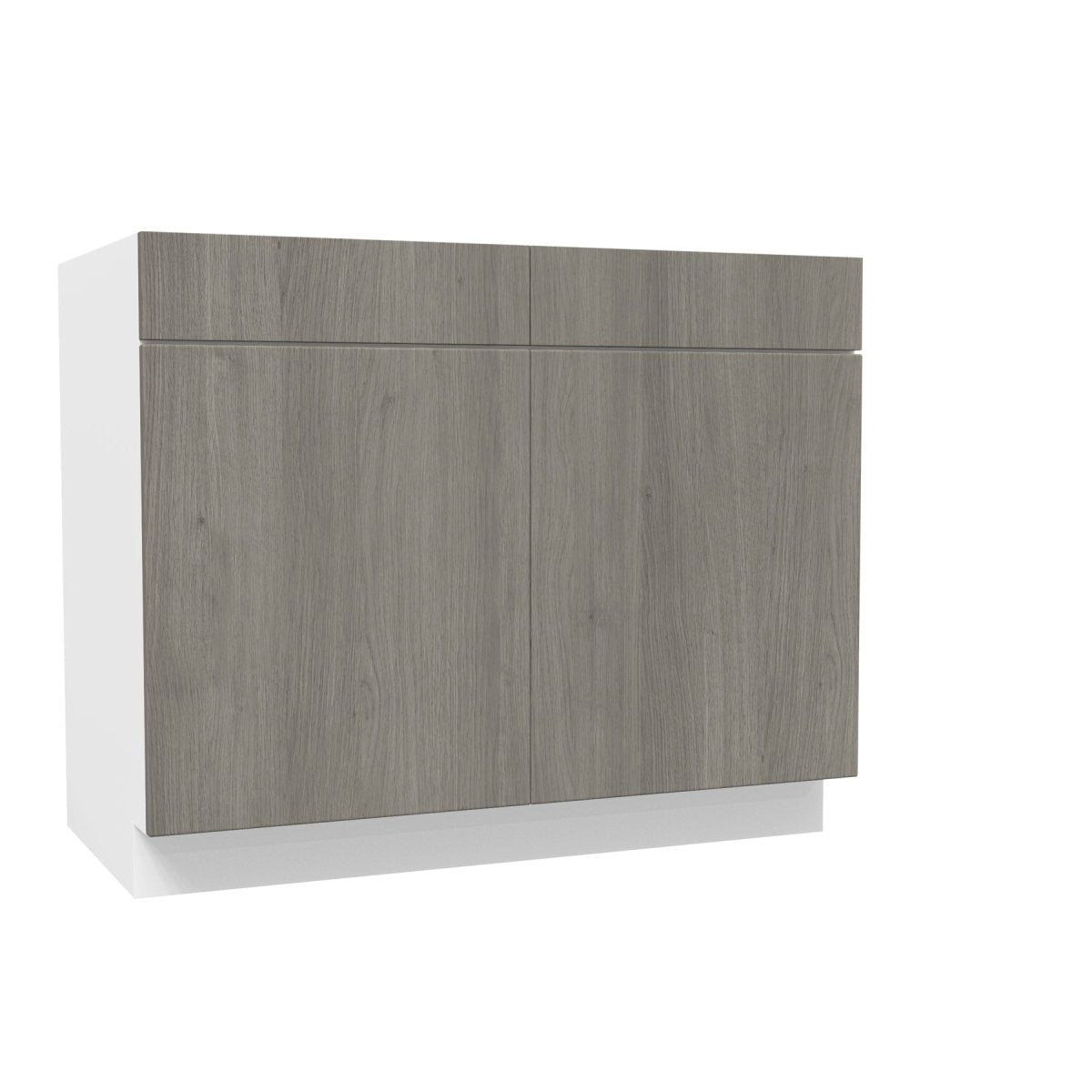 2 Door Base Cabinet| Matrix Silver | 42W x 34.5H x 24D - BUILDMYPLACE