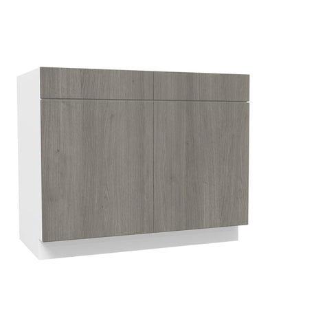 2 Door Base Cabinet| Matrix Silver | 42W x 34.5H x 24D - BUILDMYPLACE