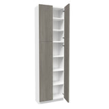 2 Door Utility Cabinet| Matrix Silver | 24W x 84H x 12D - BUILDMYPLACE