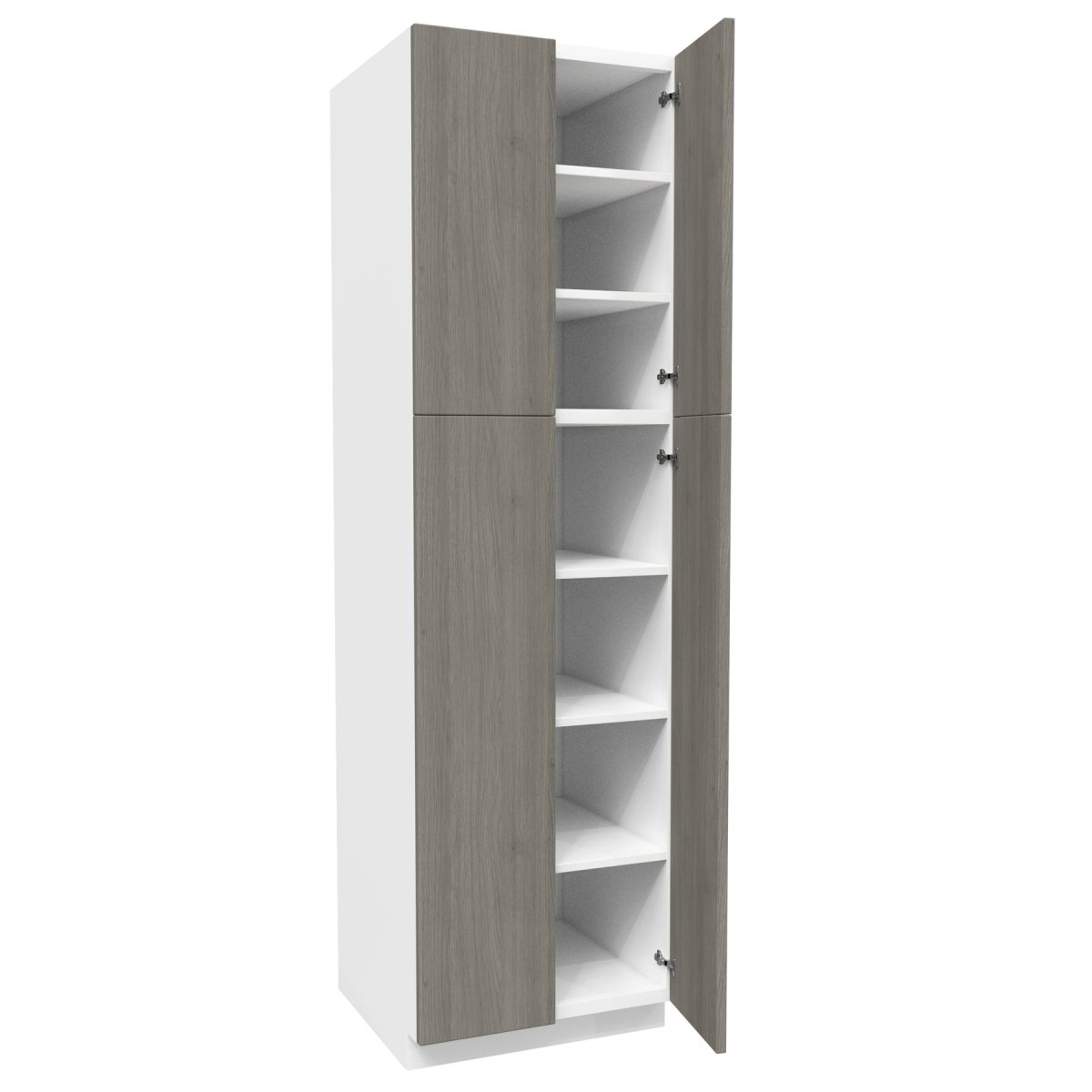 2 Door Utility Cabinet| Matrix Silver | 24W x 84H x 24D - BUILDMYPLACE