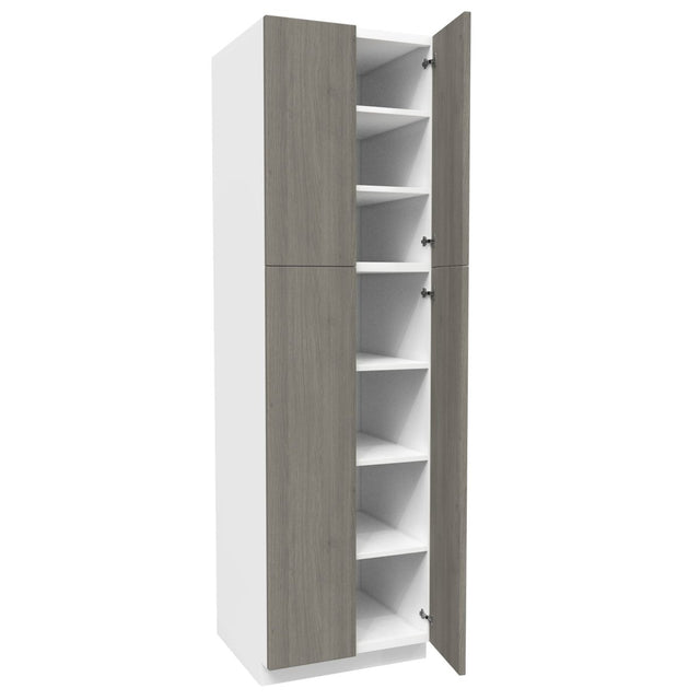 2 Door Utility Cabinet| Matrix Silver | 24W x 84H x 24D - BUILDMYPLACE