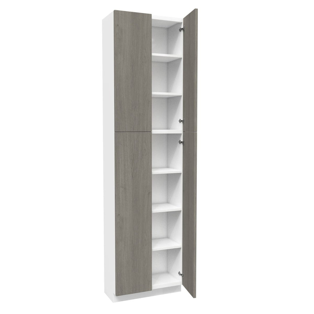 2 Door Utility Cabinet| Matrix Silver | 24W x 90H x 12D