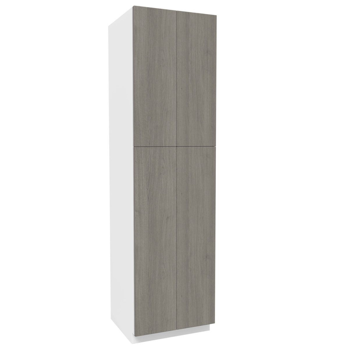 2 Door Utility Cabinet| Matrix Silver | 24W x 90H x 24D - BUILDMYPLACE