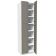 2 Door Utility Cabinet| Matrix Silver | 24W x 90H x 24D - BUILDMYPLACE