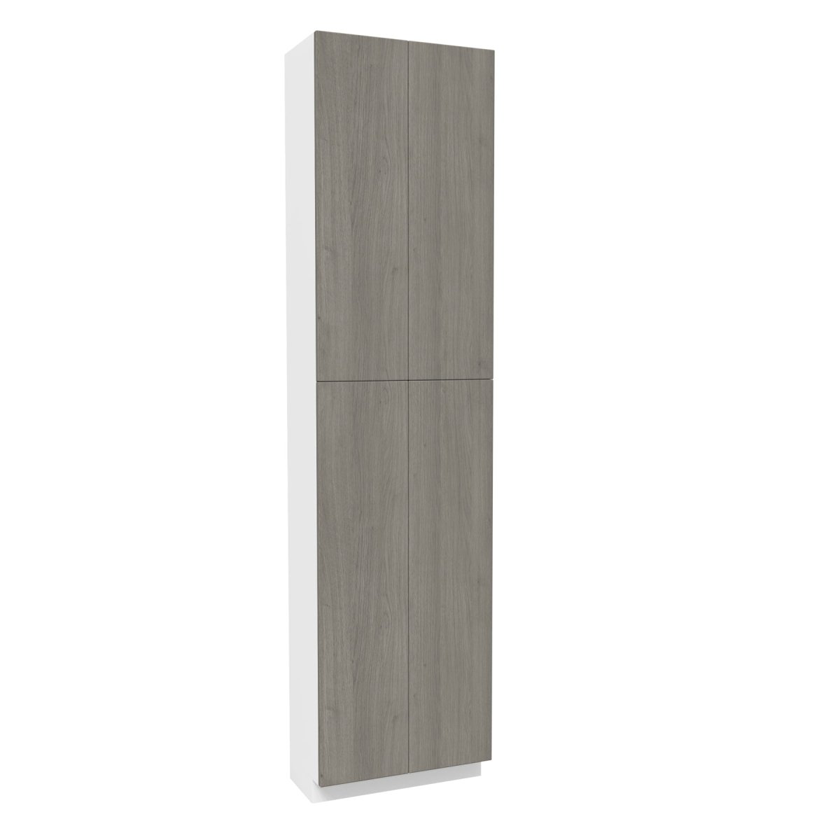 2 Door Utility Cabinet| Matrix Silver | 24W x 96H x 12D - BUILDMYPLACE