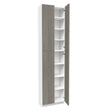 2 Door Utility Cabinet| Matrix Silver | 24W x 96H x 12D - BUILDMYPLACE