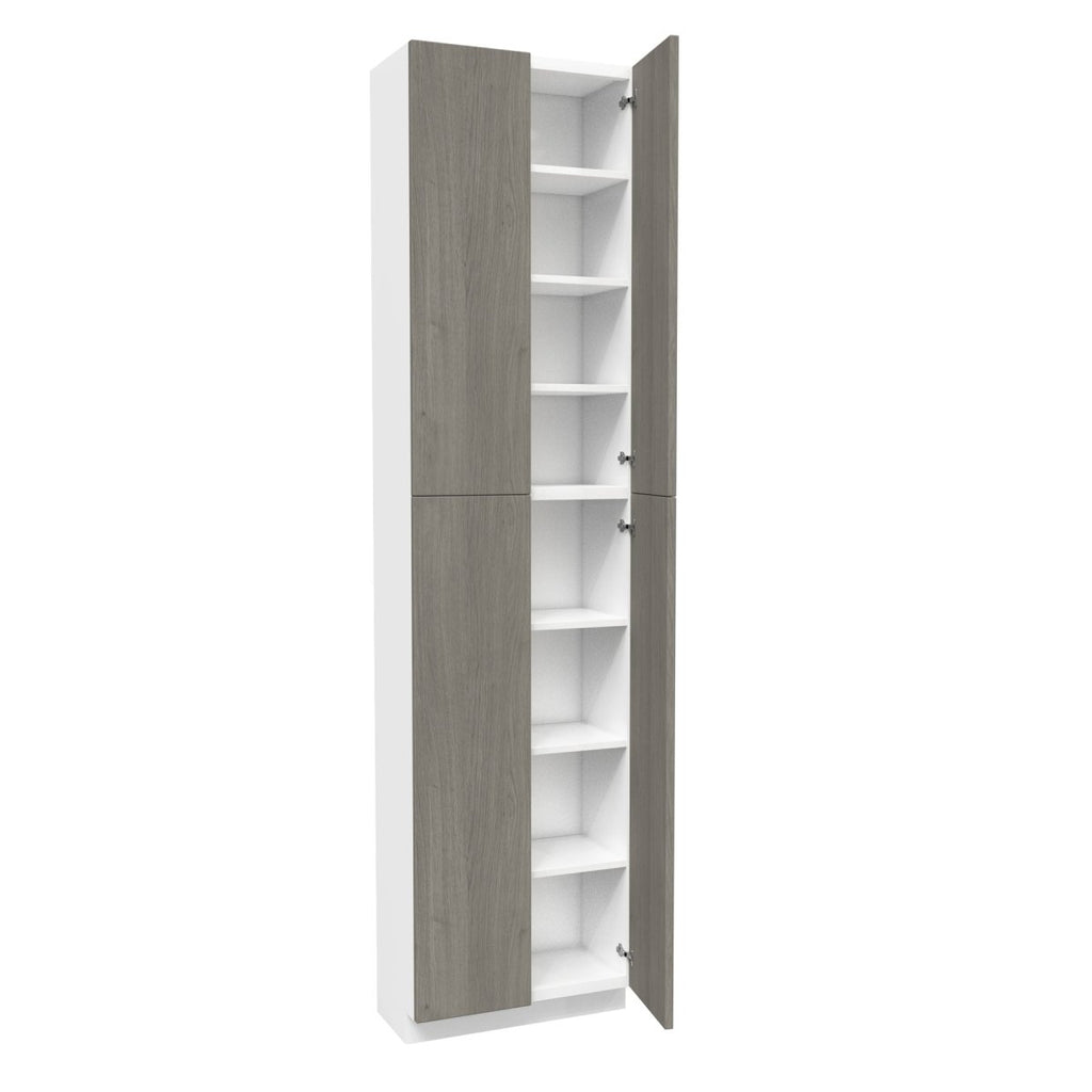 2 Door Utility Cabinet| Matrix Silver | 24W x 96H x 12D