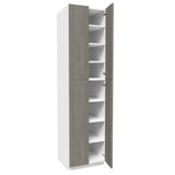 2 Door Utility Cabinet| Matrix Silver | 24W x 96H x 24D - BUILDMYPLACE