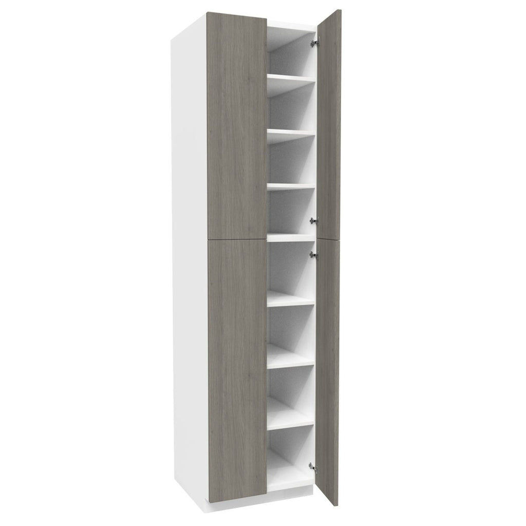 2 Door Utility Cabinet| Matrix Silver | 24W x 96H x 24D