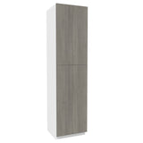 2 Door Utility Cabinet| Matrix Silver | 24W x 96H x 24D - BUILDMYPLACE