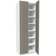 2 Door Utility Cabinet| Matrix Silver | 30W x 90H x 24D - BUILDMYPLACE