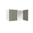 2 Door Wall Cabinet| Matrix Silver | 24W x 15H x 12D - BUILDMYPLACE