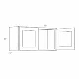 2 Door Wall Cabinet| Matrix Silver | 36W x 18H x 12D - BUILDMYPLACE