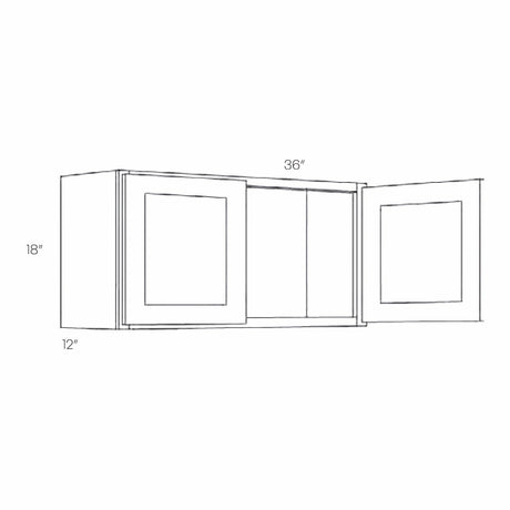 2 Door Wall Cabinet| Matrix Silver | 36W x 18H x 12D - BUILDMYPLACE