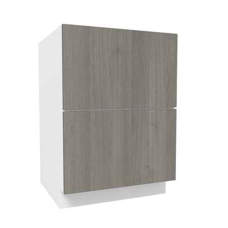 2 Drawer Base Cabinet| Matrix Silver | 24W x 34.5H x 24D - BUILDMYPLACE