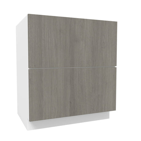 2 Drawer Base Cabinet| Matrix Silver | 30W x 34.5H x 24D - BUILDMYPLACE