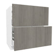 2 Drawer Base Cabinet| Matrix Silver | 36W x 34.5H x 24D - BUILDMYPLACE