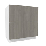 2 Drawer Base Cabinet| Matrix Silver | 36W x 34.5H x 24D - BUILDMYPLACE