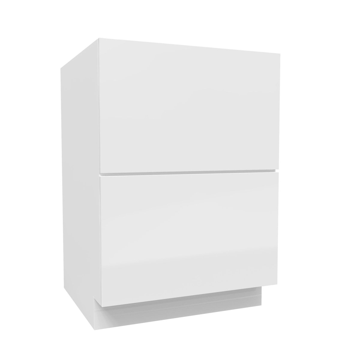 2 Drawer Base Cabinet | Milano White | 24W x 34.5H x 24D - BUILDMYPLACE