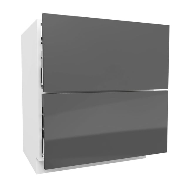 2 Drawer Base Kitchen Cabinet | Milano Slate | 30W x 34.5H x 24D - BUILDMYPLACE