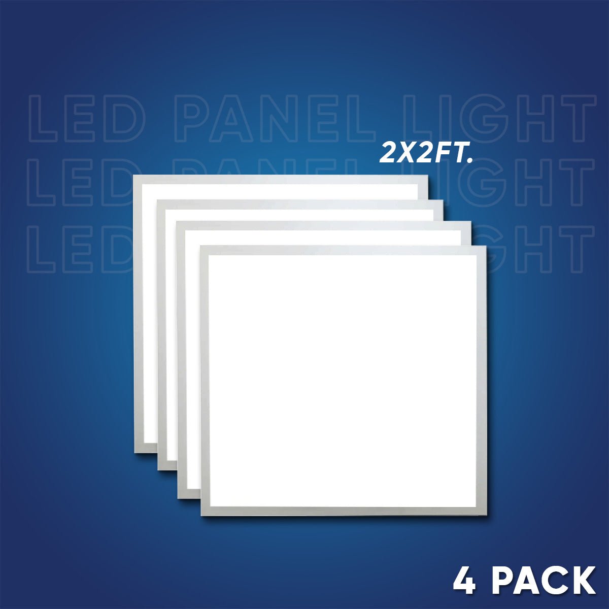 2 - ft x 2 - ft LED Panel Light 20/30/40 Watt Adjustable, 4000K/5000K/6500K CCT Changeable, Dip Switch, 0 - 10V Dim, 120 - 277V, ETL DLC 5.1, Recessed Back - lit, For Office, Meeting Room, Hospital, School, Retail Stores - BUILDMYPLACE