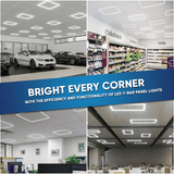 2 ft. x 2 ft. LED T - Bar Panel Light, 20W/30W/40W Wattage adjustable, 3000K/4000K/5000K CCT Changeable, 4800LM, >80 CRI, Dimmable, ETL, DLC Listed, For Offices, Schools, Hospitality, Retail - BUILDMYPLACE