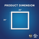 2 ft. x 2 ft. LED T - Bar Panel Light, 20W/30W/40W Wattage adjustable, 3000K/4000K/5000K CCT Changeable, 4800LM, >80 CRI, Dimmable, ETL, DLC Listed, For Offices, Schools, Hospitality, Retail - BUILDMYPLACE
