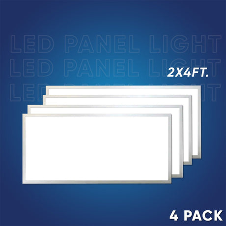 2 ft. x 4 ft. LED Flat Panel Light 50W/60W/72W Wattage Adjustable, 4000k/5000K/6500K CCT Changeable, Dip Switch, 0 - 10V Dim, 120 - 277V, ETL, DLC 5.1, Recessed Back - lit Fixture - BUILDMYPLACE