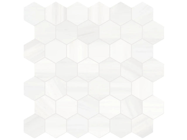 2 in Cosmo Lumino Hexagon Honed Dolomite Mosaic - BUILDMYPLACE