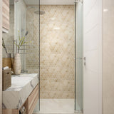 2 in. Hexagon Crema Marfil Polished Mosaic Tile - BUILDMYPLACE