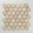 2 in. Hexagon Crema Marfil Polished Mosaic Tile - BUILDMYPLACE