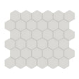 2 In Hexagon Halo Grey Soho Matte Unglazed Porcelain Mosaic - BUILDMYPLACE