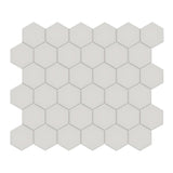 2 In Hexagon Halo Grey Soho Matte Unglazed Porcelain Mosaic - BUILDMYPLACE